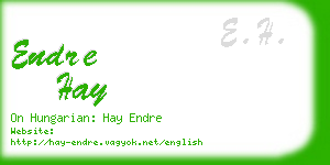 endre hay business card